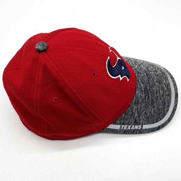 New Era 39Thirty Houston Texans NFL Football Red Cap Gray Bill M/L Baseball Hat - Picture 2 of 6